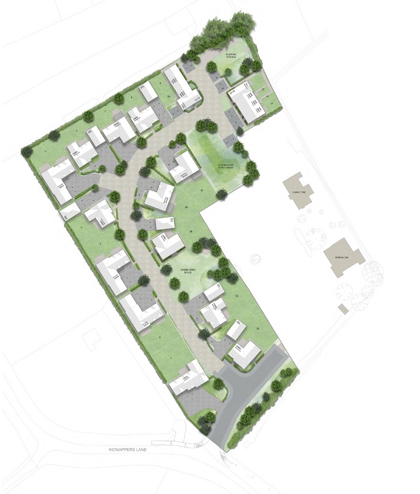 Proposed layout for homes at Kidnappers Lane, Cheltenham